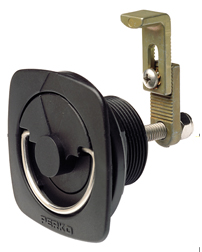 Flush Lock and Latch for Carpeted Surfaces